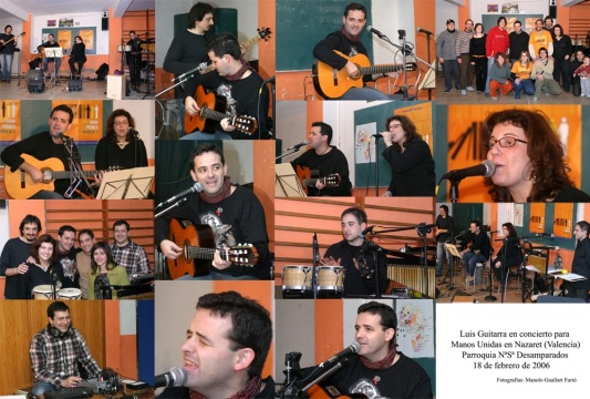 Fotomontaje de concierto en Valencia para Manos Unidas Enero 2006